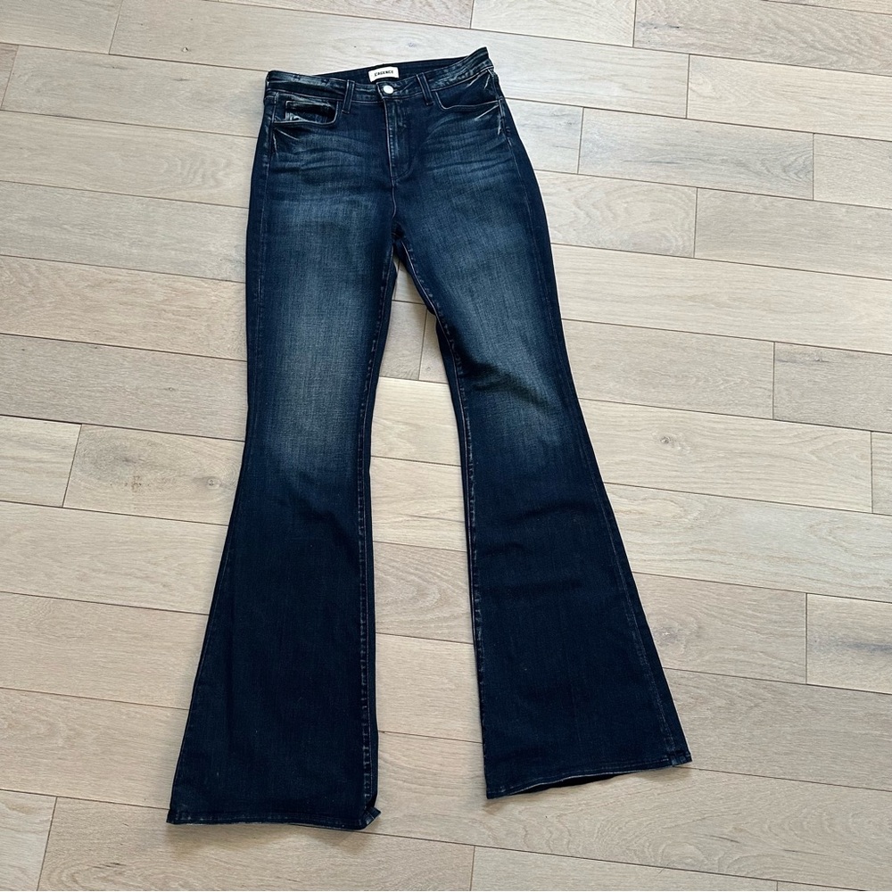 L'AGENCE Dark Blue Flared Jeans